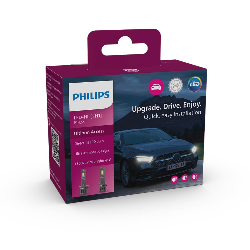H1 12V 55W Philips X-Treme Vision, +100 Lampjes