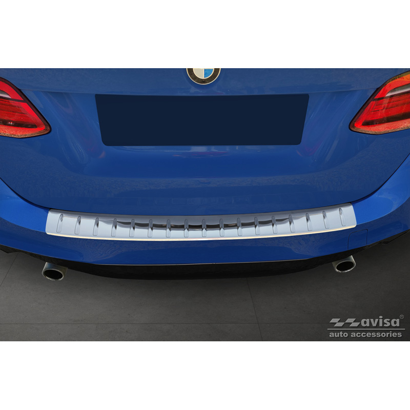 RVS Achterbumperprotector  BMW 2 Active Tourer F45 2013-2021 met M-Pakket 'Ribs'