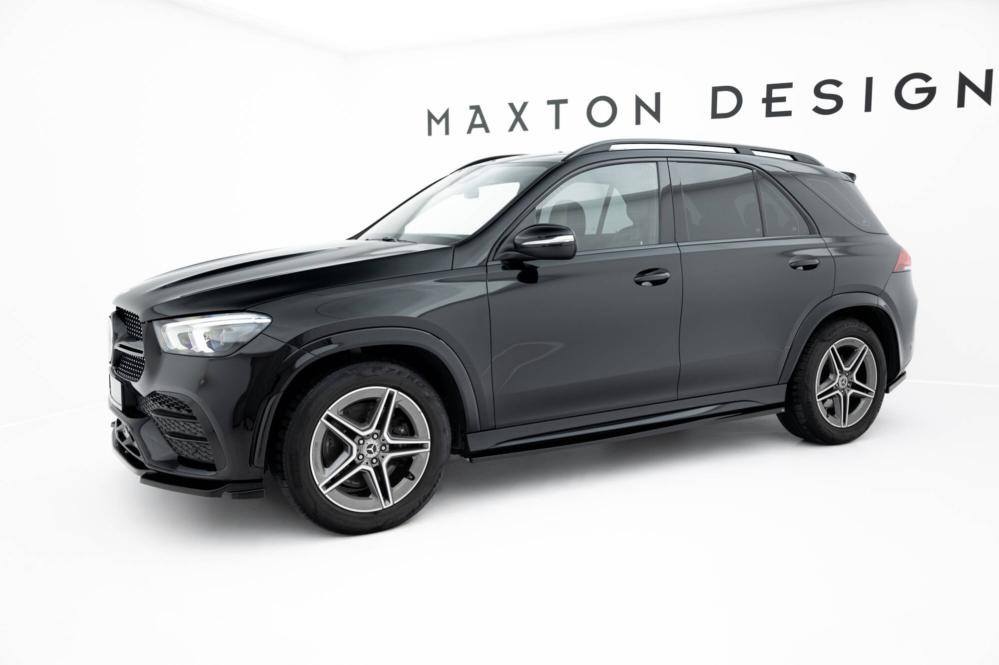 Zijskirts Mercedes-AMG GLE 53 / AMG-Line SUV / Coupe W167 Facelift / C167 Facelift Maxton Glanzend zwart
