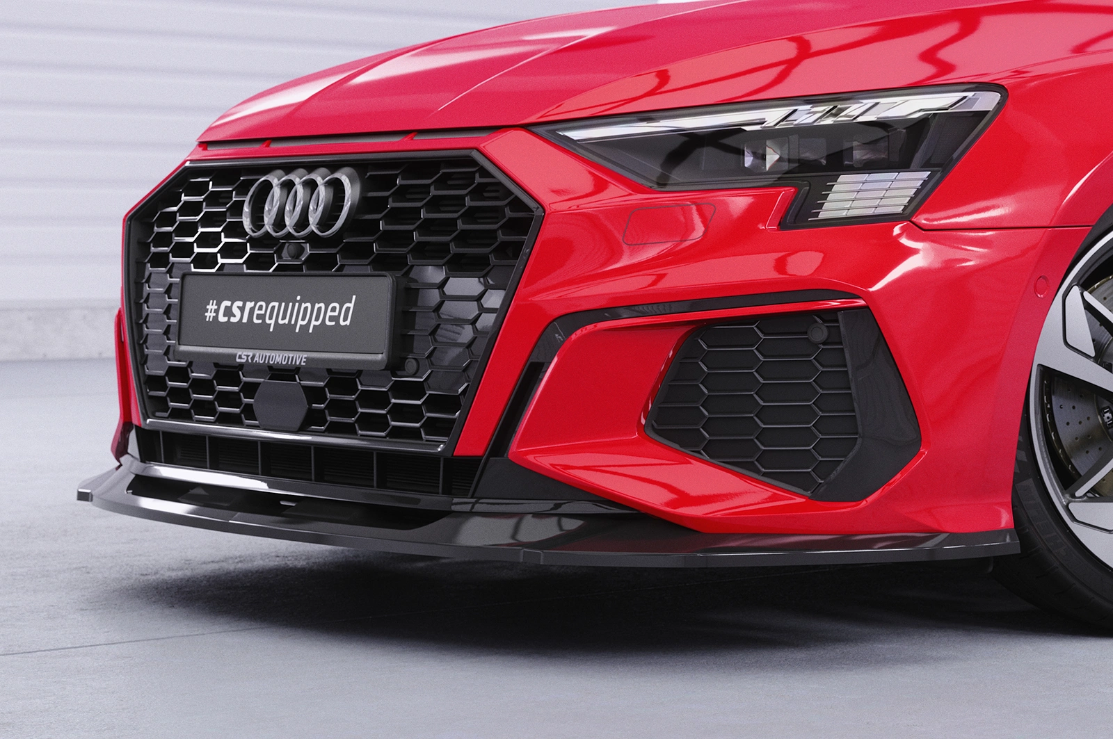 Voorspoiler Audi A3 8Y S-Line / S3 8Y glans zwart
