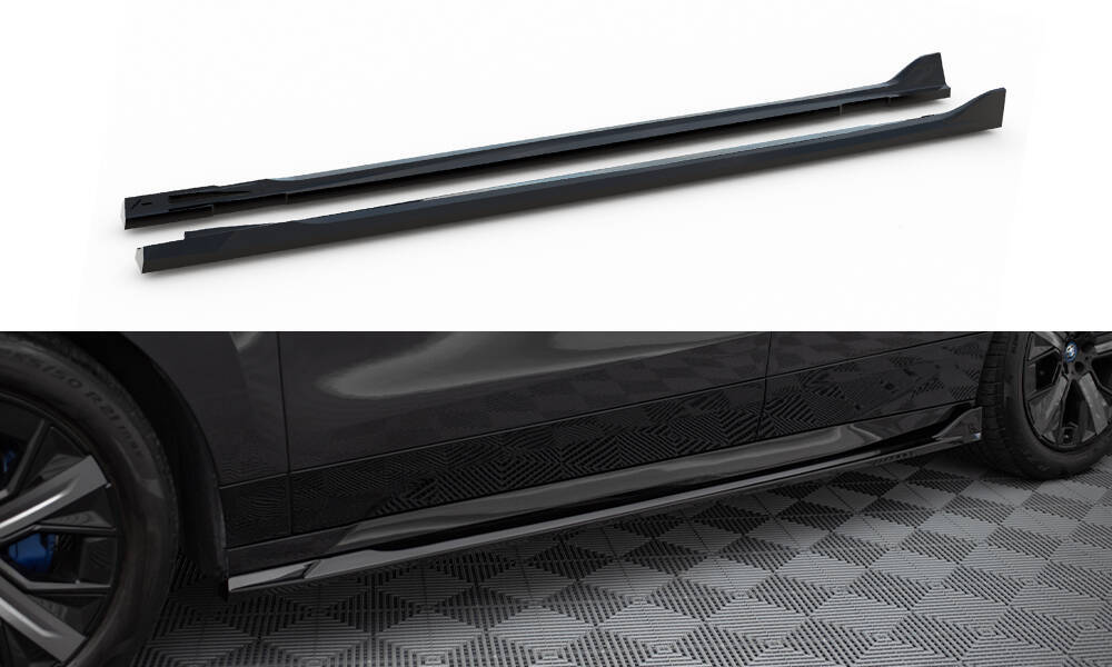 Zijskirts BMW iX i20 Maxton Glans Zwart