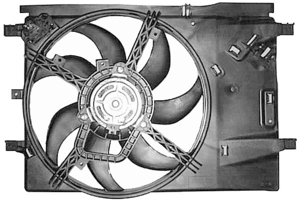 Radiator FAN GRANDE PUNTO 05->> 390mm 1.2/1.4-8V/1.4-16V MPI +AC
