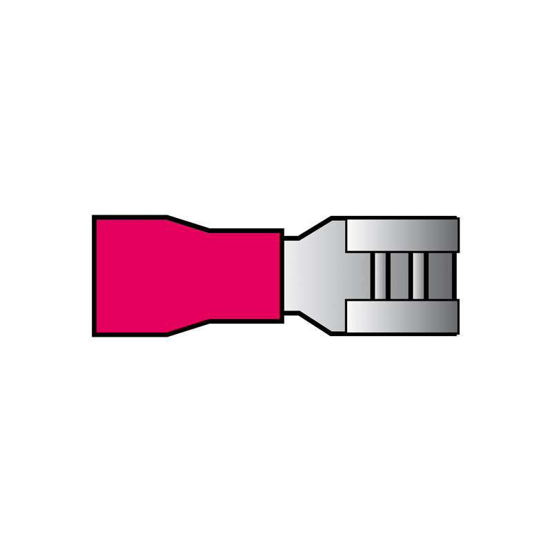 Carpoint Vlakstekkerhuls 741 Rood 4.8x0.5mm Blister 10-stuks