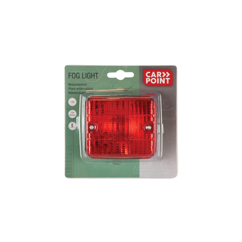 Carpoint Mistachterlicht 12V 70x80mm E-keur