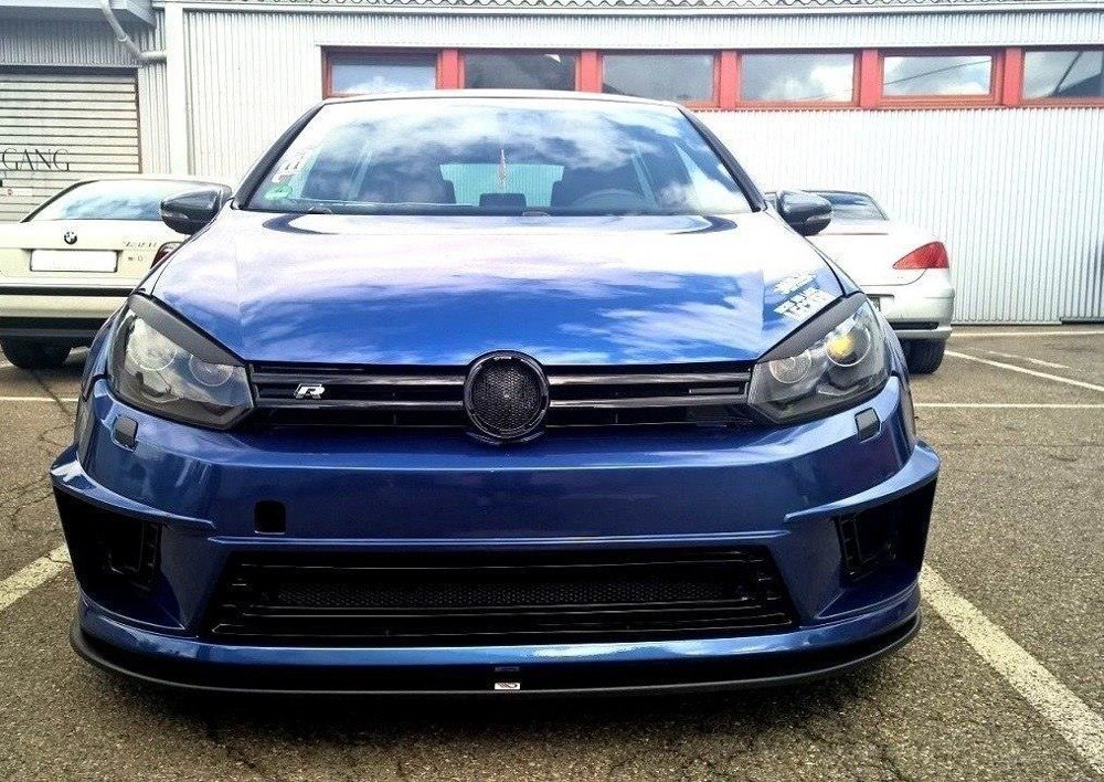 Voordiffuser VW Golf 6 VOOR R400 BUMPER Glans Zwart