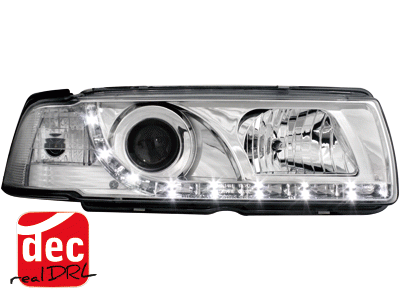 Headlights BMW E36 Coupe/Cabrio 92-98 Devil Eyes Dlite LED Chrome