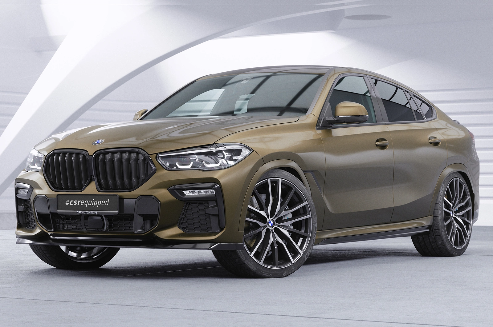 Voorspoiler BMW X6 (G06) M-Paket / M50i Glans Zwart van CSR Automotive (2019-)