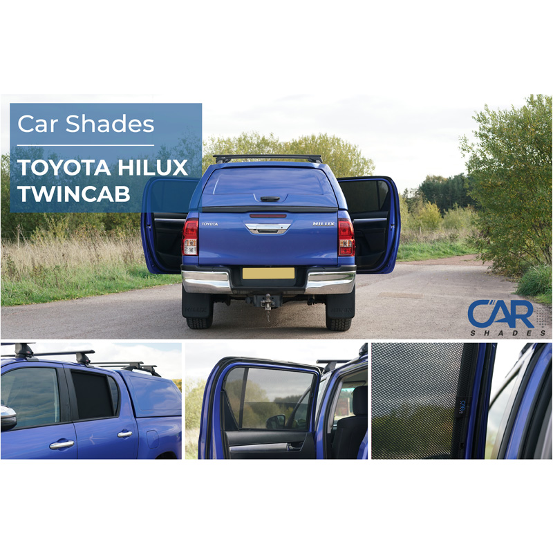 Set Car Shades (achterportieren)  Toyota Hilux VIII Twin Cab 2015- (2-delig)