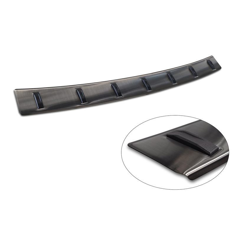 Zwart RVS Achterbumperprotector  Audi A6 (C8) Avant incl. S-Line 2023- 'STRONG EDITION'