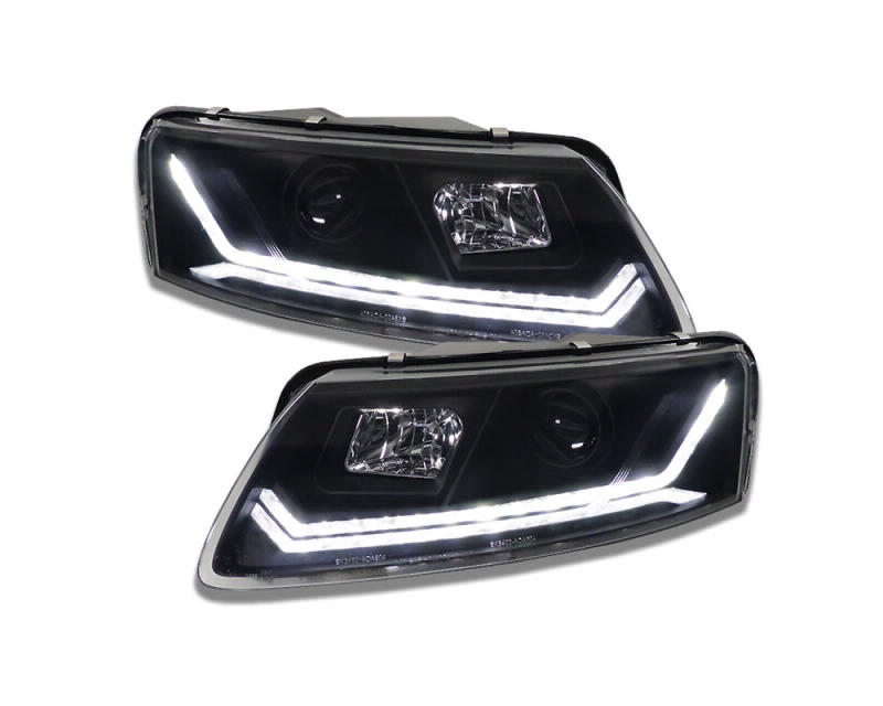 Headlights Audi A6 4F 09-11 Tube Dynamic LED black Halogen