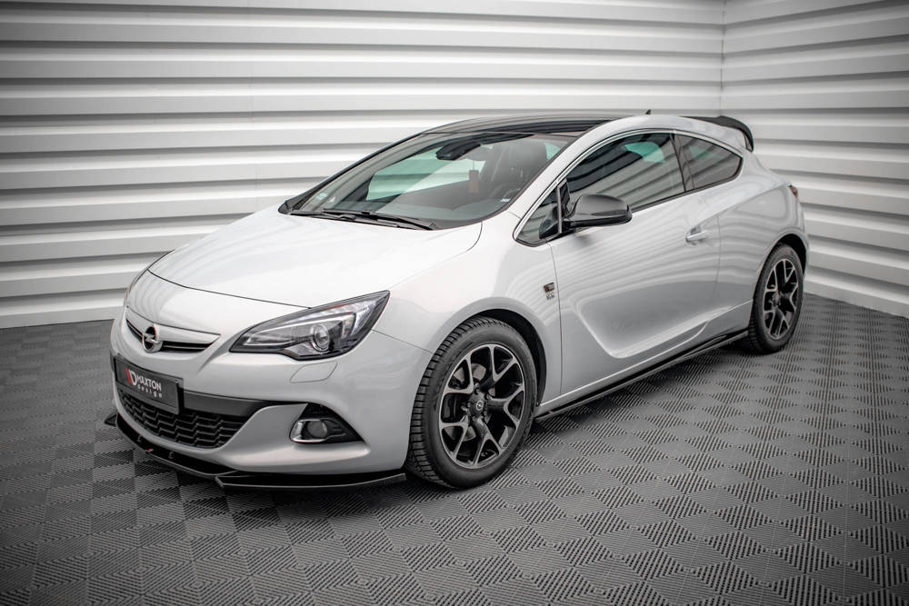 Zijskirts Opel Astra J GTC OPC-Line Maxton Glans Zwart