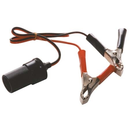 Aanstekerdoos met accuklemmen 12-24V 10A + 20cm kabel