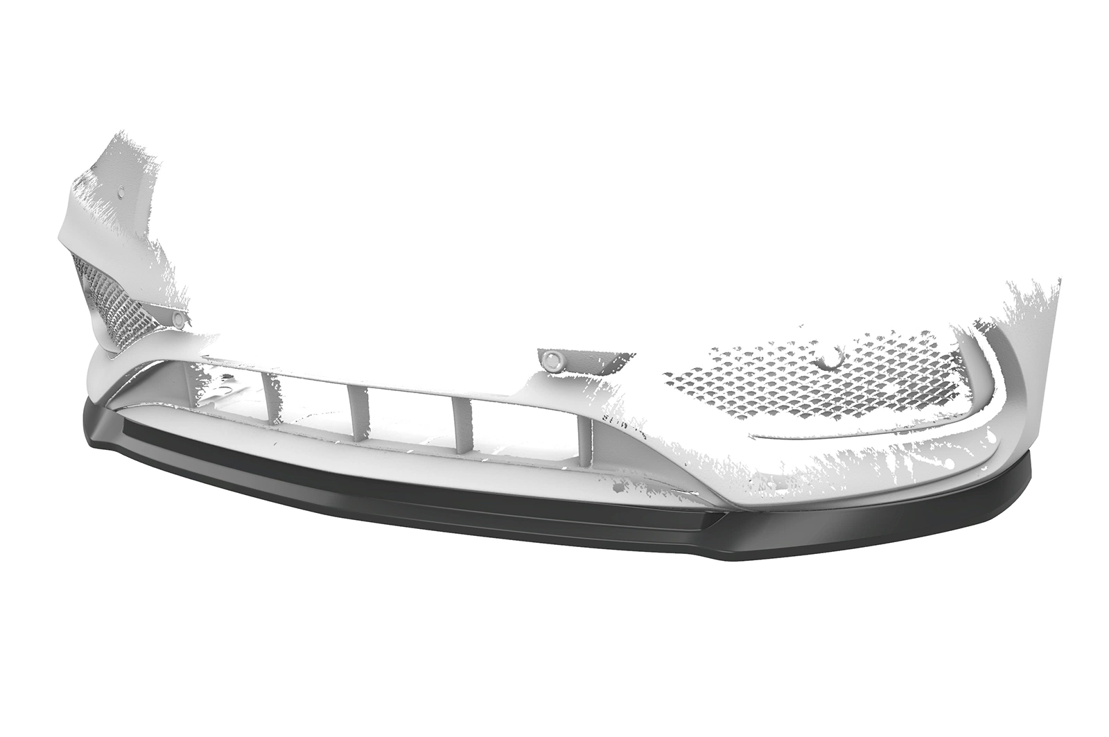 Voorspoiler Mercedes-Benz CLA 117 AMG-Line Glans Zwart (Facelift) – CSR Automotive