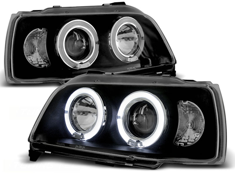 Faros Renault Clio A 90-98 Angel Eyes negro