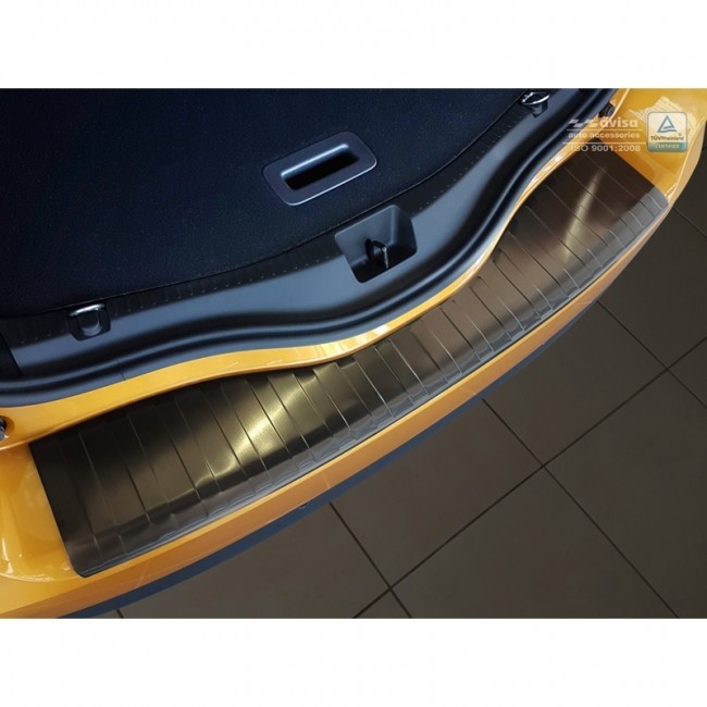 Zwart RVS Achterbumperprotector Renault Scenic IV 2016- 'Ribs'