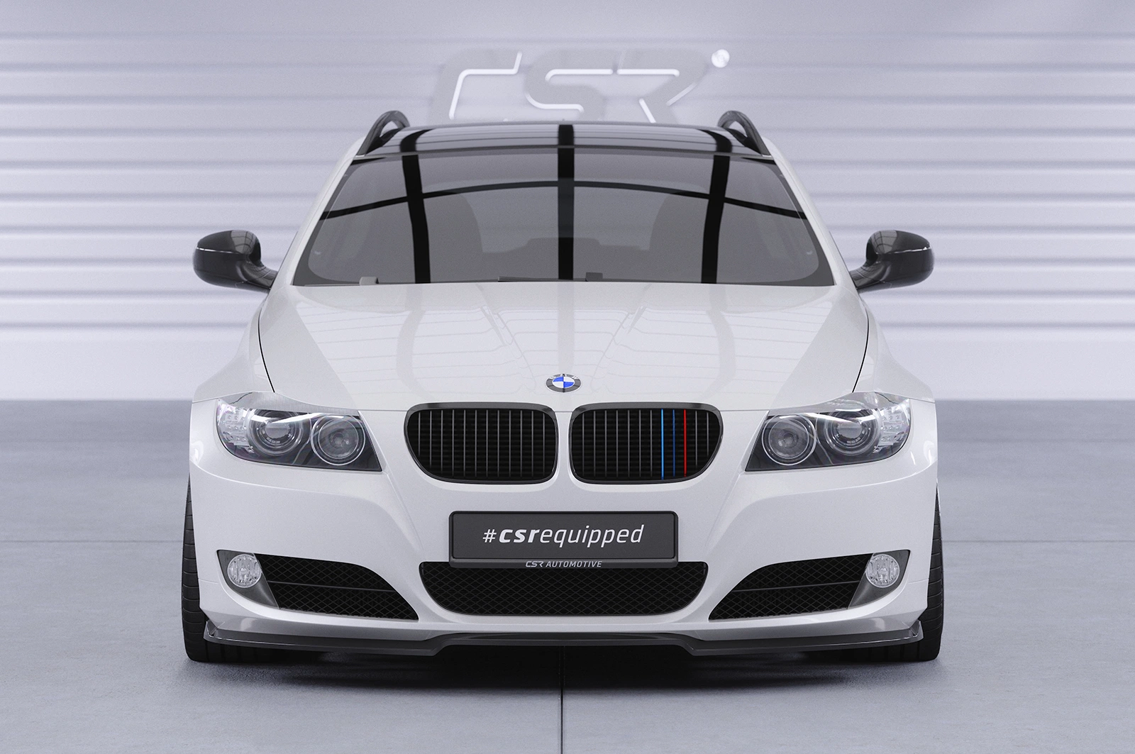 Voorspoiler BMW 3er E90/E91 LCI 2008-2012 Glans Zwart – CSR