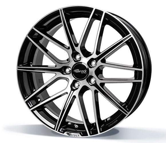 Brock B34 7,5x17 5x112 ET35 zwart glanzend / front gepolijst (SG