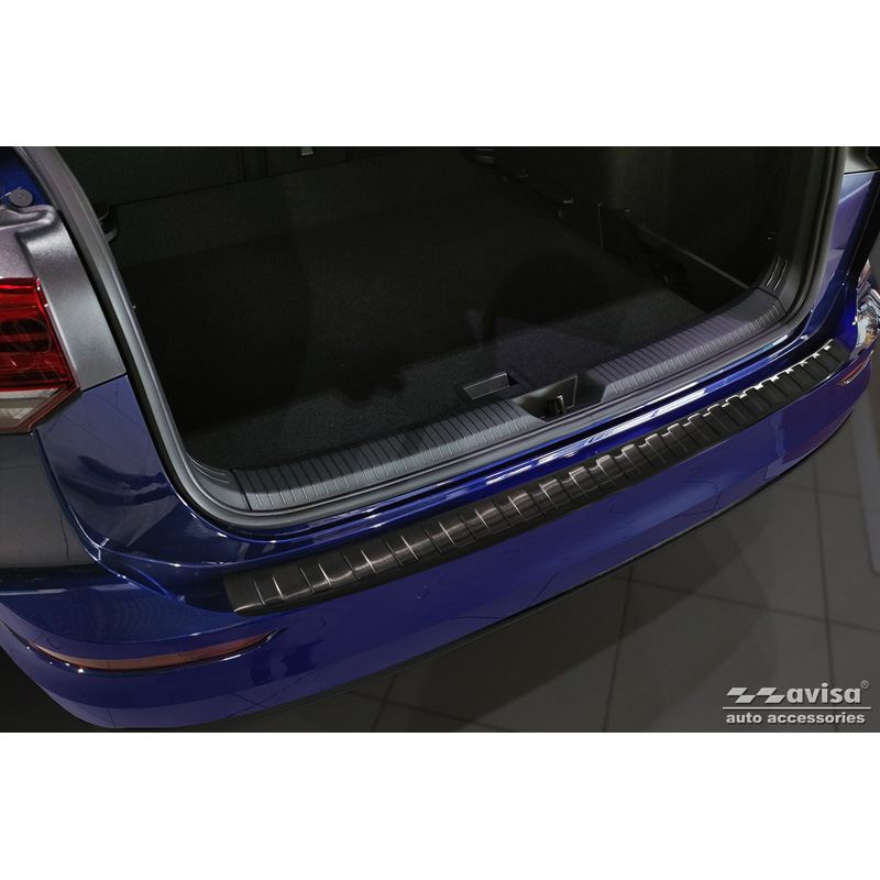 Zwart RVS Achterbumperprotector  Volkswagen Golf VIII Variant 2020-2024 & FL 2024- 'Ribs'