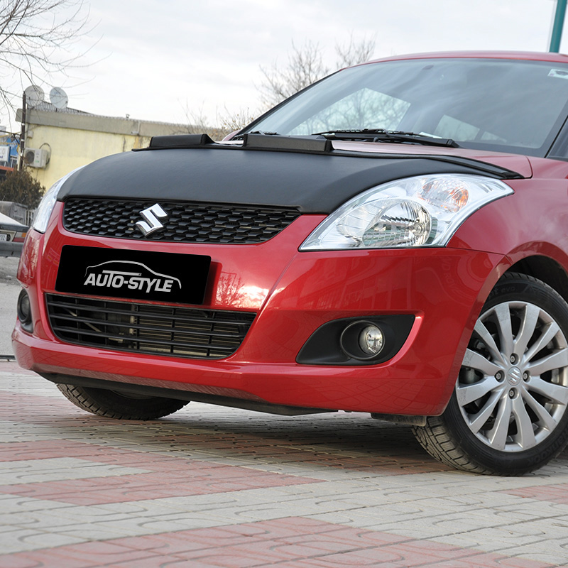 Motorkapsteenslaghoes Suzuki Swift MK7 2010- zwart
