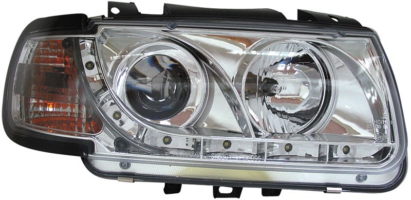 Faros VW Polo 6N Dayline Los ojos del Diablo cromo