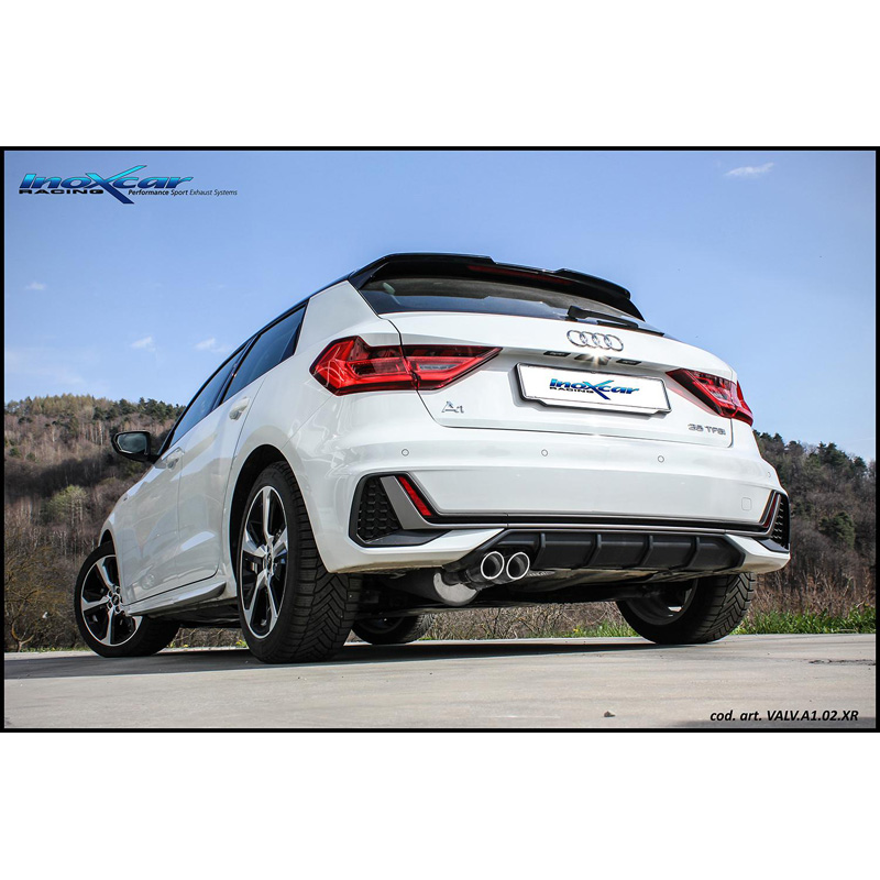 100% RVS Sportuitlaat  Audi A1 (GBA) 35TFSI (150pk) 2018- 2x70mm Racing