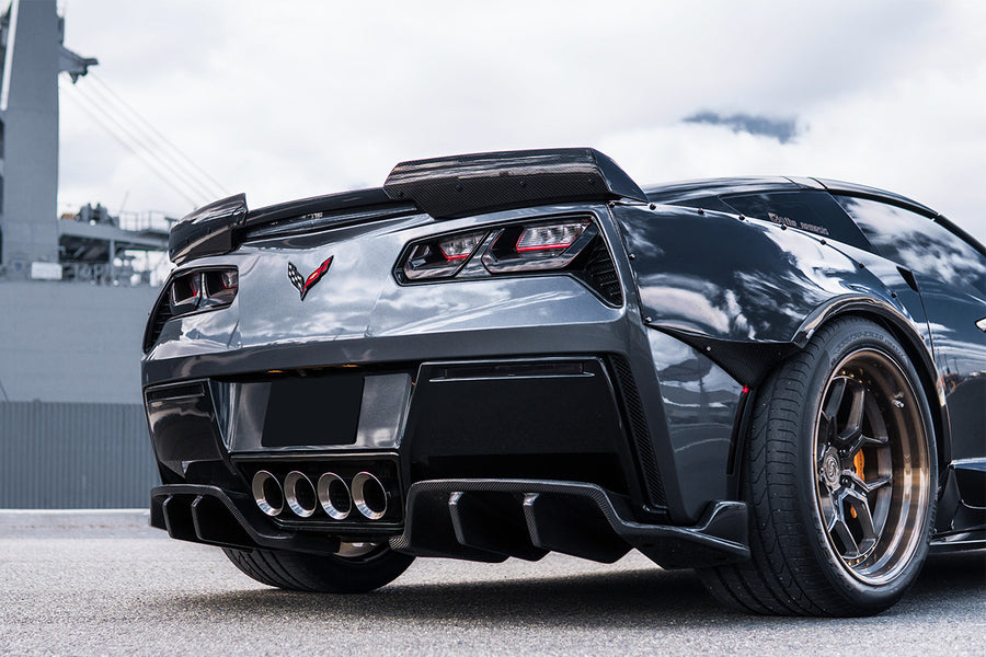 Corvette C7 ROX Style Rear Diffuser Carbon 2013-2019