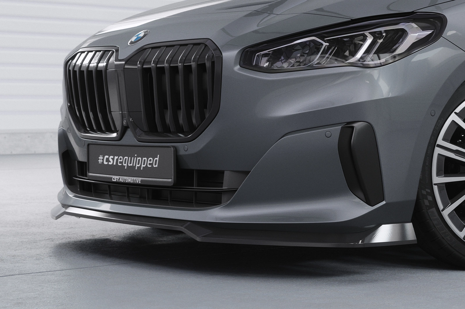 Voorspoiler BMW 2er (U06) Active Tourer glans zwart