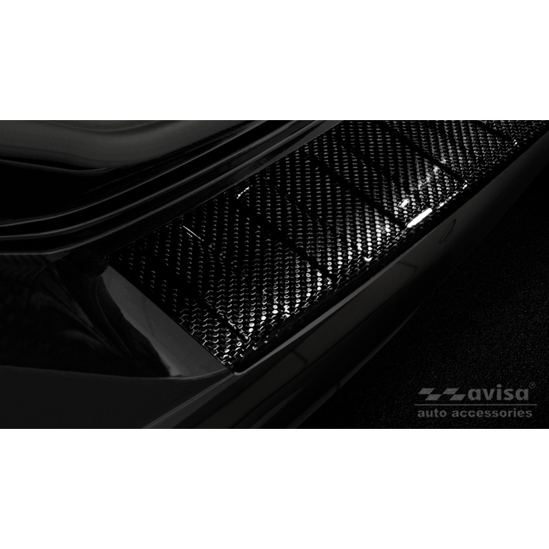 Echt 3D Carbon Achterbumperprotector  Volkswagen Touran III 2015- incl. R-Line 'Ribs'