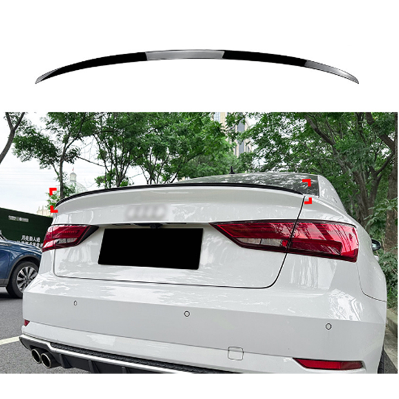 Achterspoiler  Audi A3/S3 (8V) Sedan 2013-2020 (ABS Glanzend zwart)