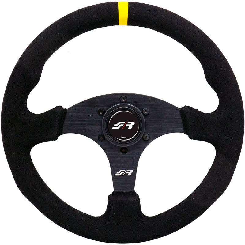 Simoni Racing Universeel Sportstuur Manji - Zwart Suède - Diameter 330mm