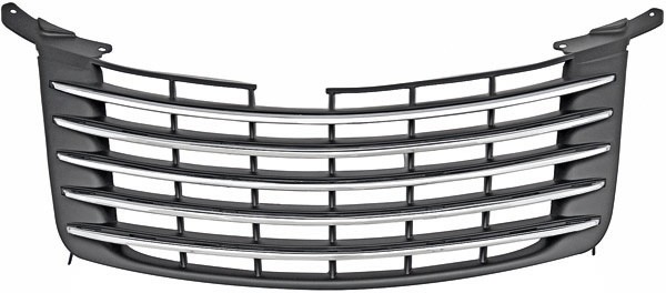 FRONT Grill PT CRUISER 05->> ZWART met ChroomRIBBEN