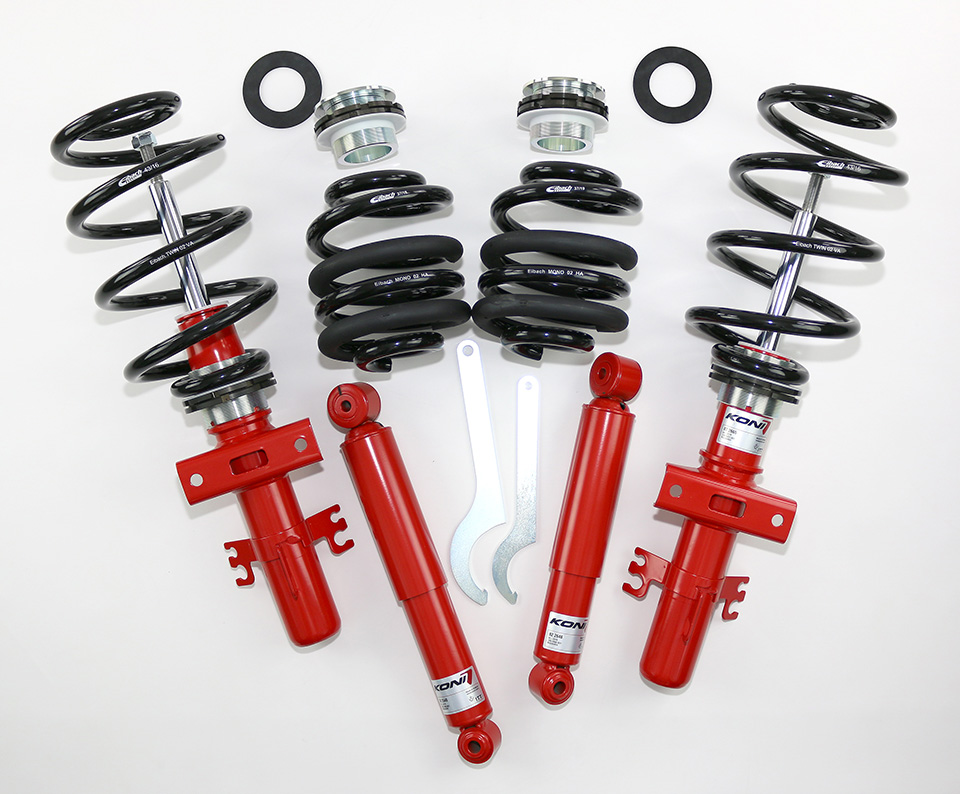 Schroefset Koni VW Transporter T5 & T6 Rood T32 Extra Diep