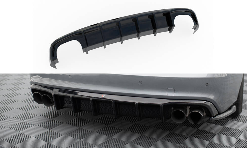 Diffuser Audi A5 S-Line / S5 8T Coupe FL Maxton Glans Zwart