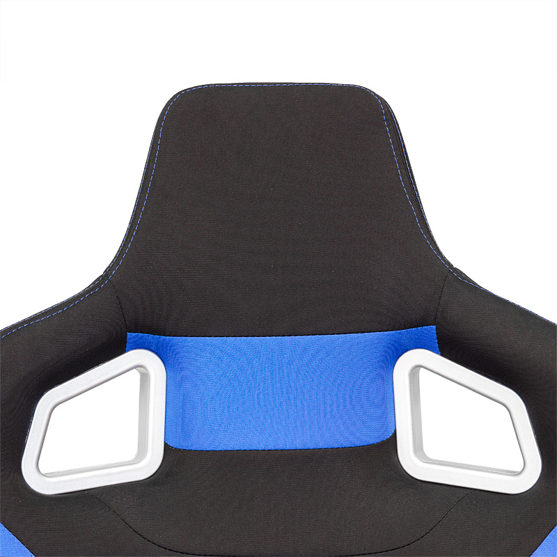 Sportstoel 'RS6-II' - Zwart/Blauw Stof - Dubbelzijdig verstelbare rugleuning - incl. sledes