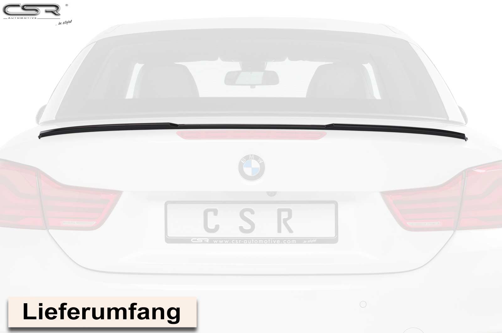 Achterspoiler BMW 4er F33 / M4 F83 Cabrio (2014–) Glans Zwart – CSR Automotive