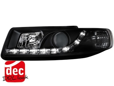 Faros Seat Leon/Toledo Dayline Los ojos del Diablo negro