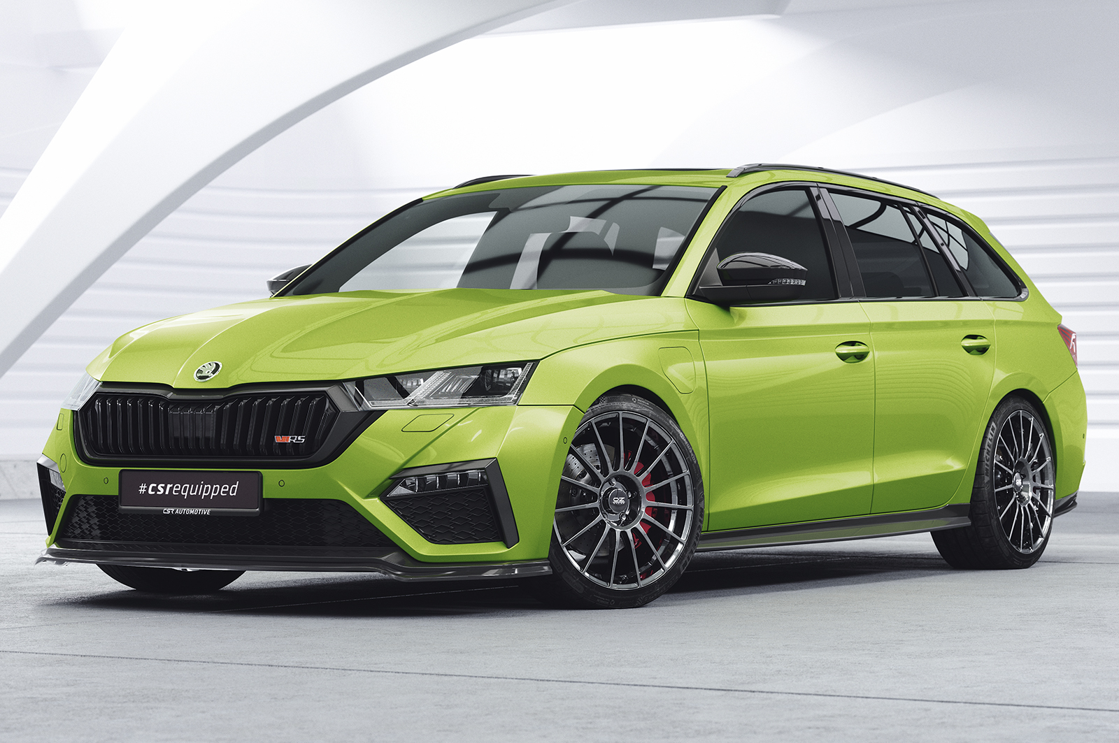 Zijskirts Skoda Octavia 4 VRS CSR Glans Zwart