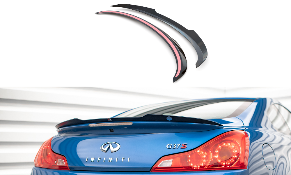 Spoiler Infiniti G37 Coupe Maxton Glans Zwart