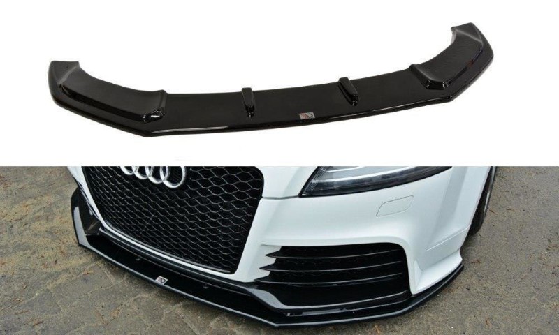 Voorspoiler V.1 Audi TT RS 8J Glanzend Zwart