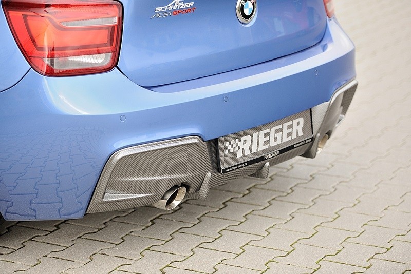 Achteraanzet Carbon-look Rieger BMW 1-Serie F20/F21 M-tech
