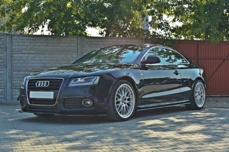 Zijskirts Difusers Audi S5 / A5 / A5 S-Line 8T / 8T FL Glanzend Zwart