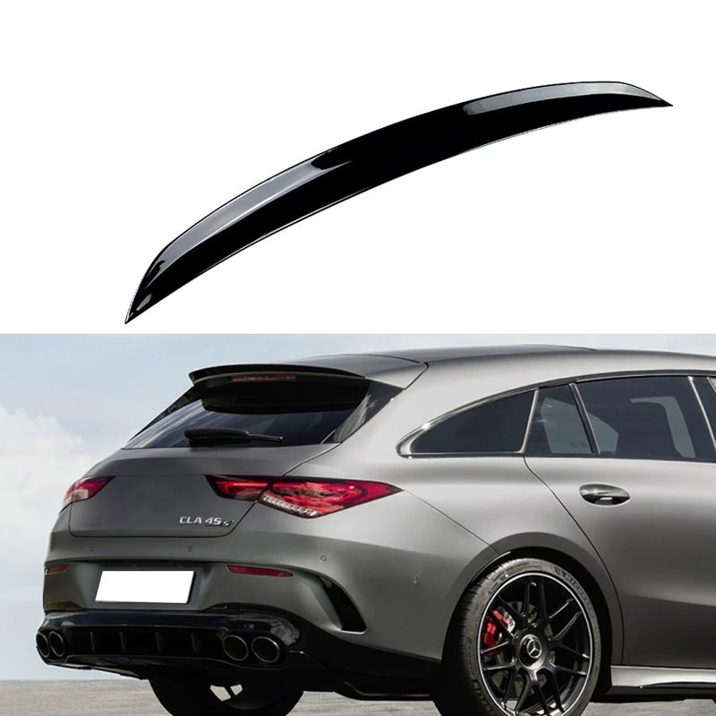 Dakspoiler (Spoiler Cap)  Mercedes CLA X118 Shooting Brake 2019-2025 (ABS Glanzend zwart)