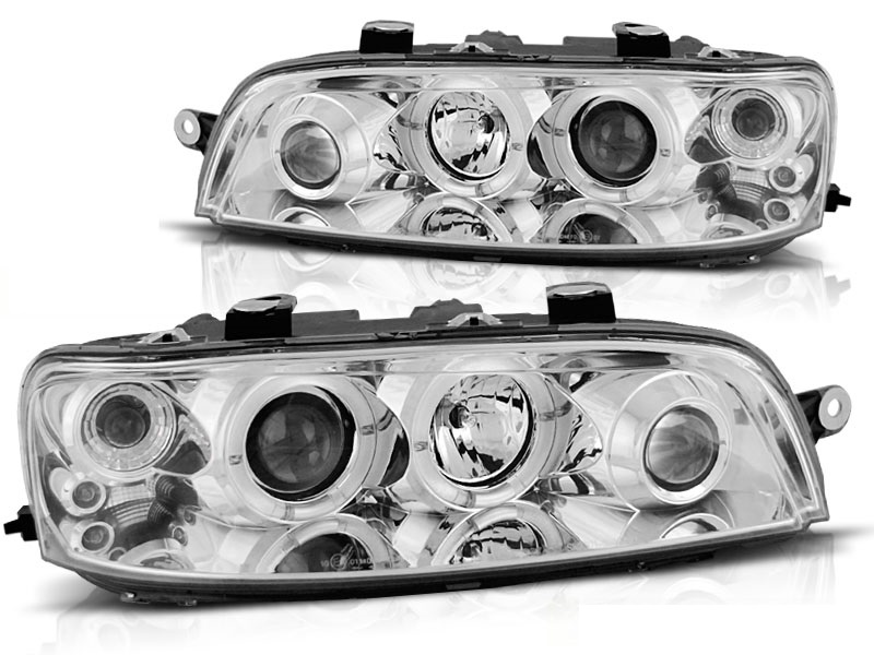 Faros Fiat Punto 2 Angel Eyes cromo