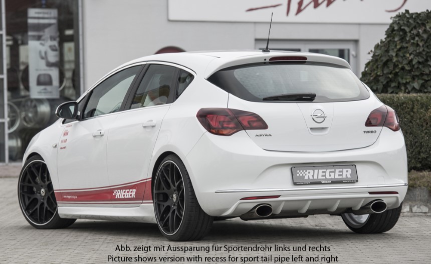 Achterdiffuser Opel Astra J Rieger uitlaat links