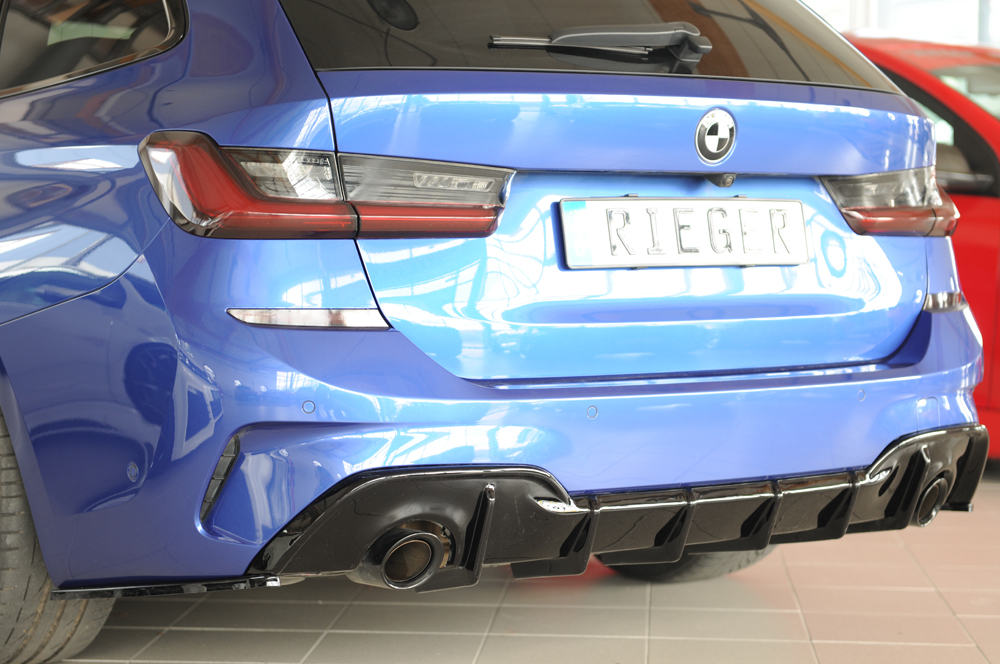 Diffuser BMW 3 Serie G20 Rieger Glans Zwart