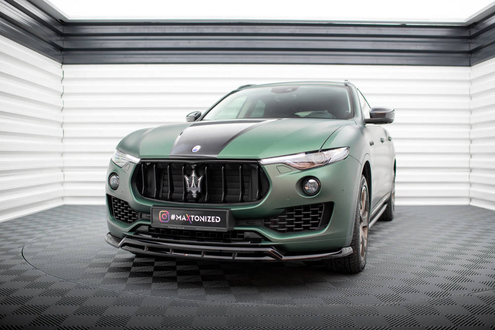 Voorspoiler V.2 Maserati Levante Maxton Glans Zwart