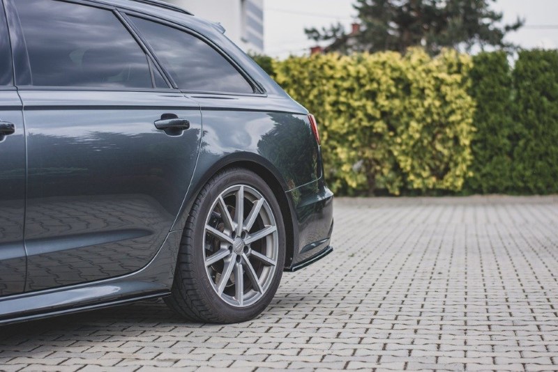 Achterzij Spoilers Audi S6 / A6 S-Line C7 FL Glanzend Zwart