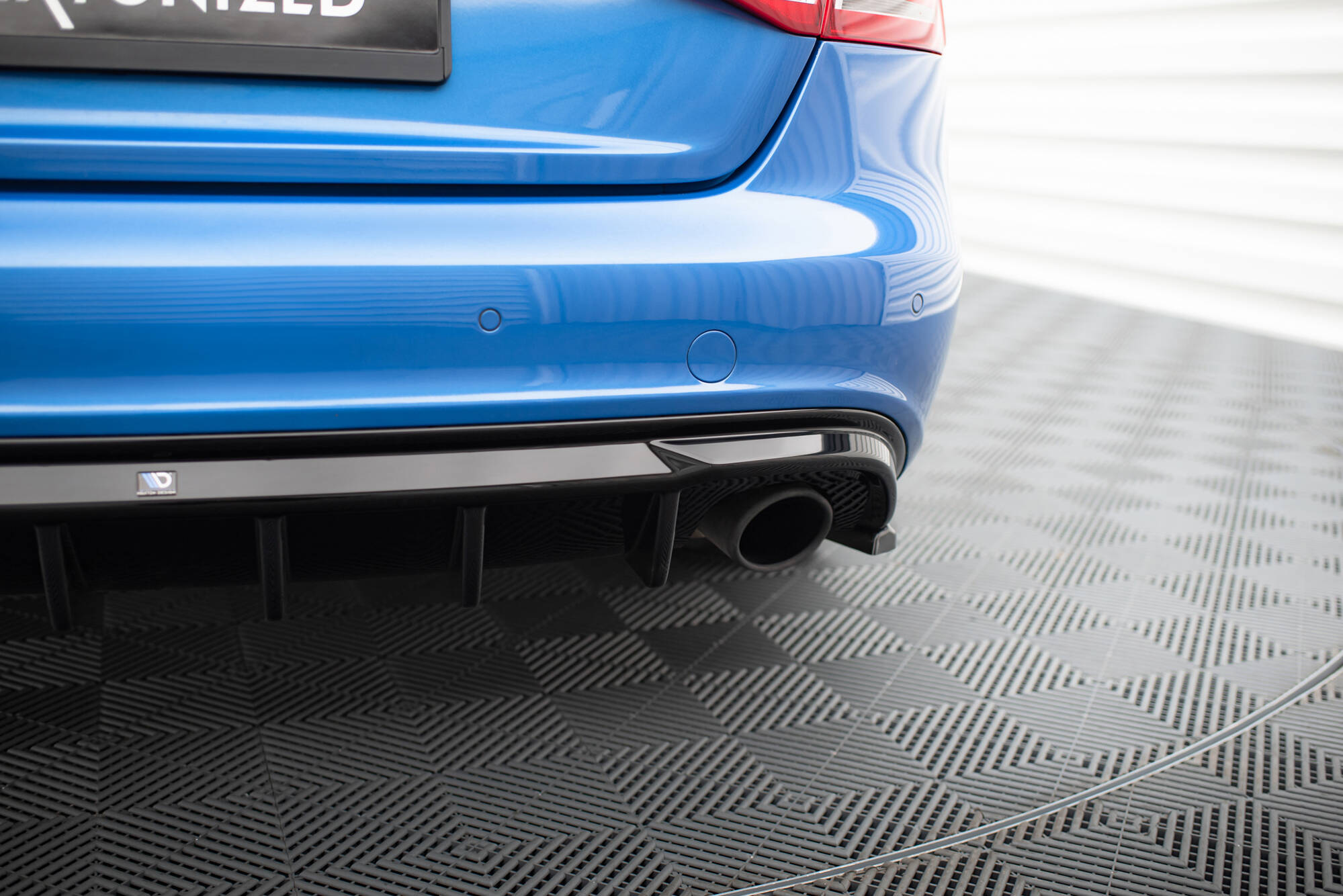 Achter Diffuser Audi A4 S-Line Sedan / Avant B8 Maxton Glanzend zwart