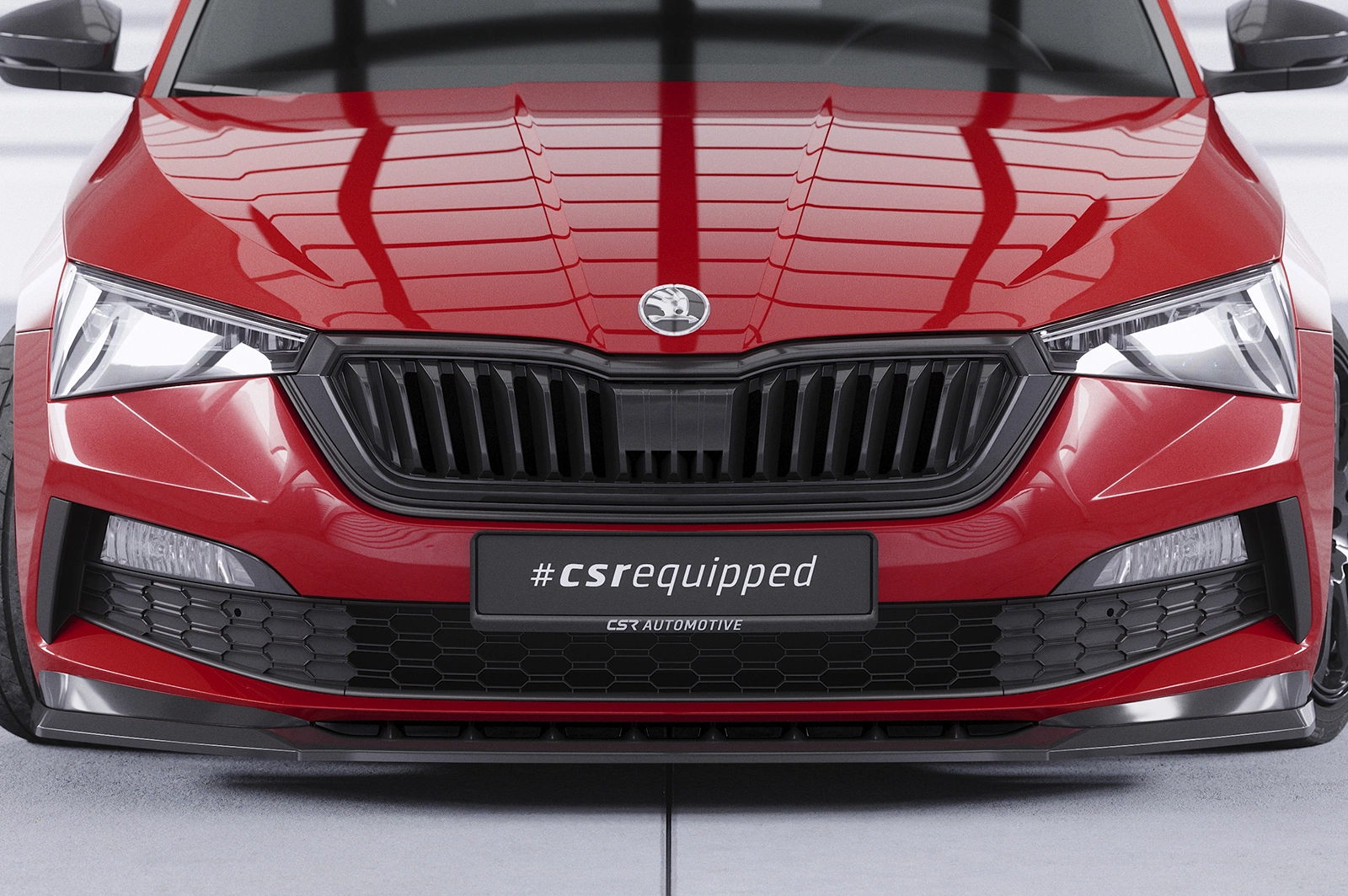 Voorspoiler Skoda Scala Monte Carlo glans zwart