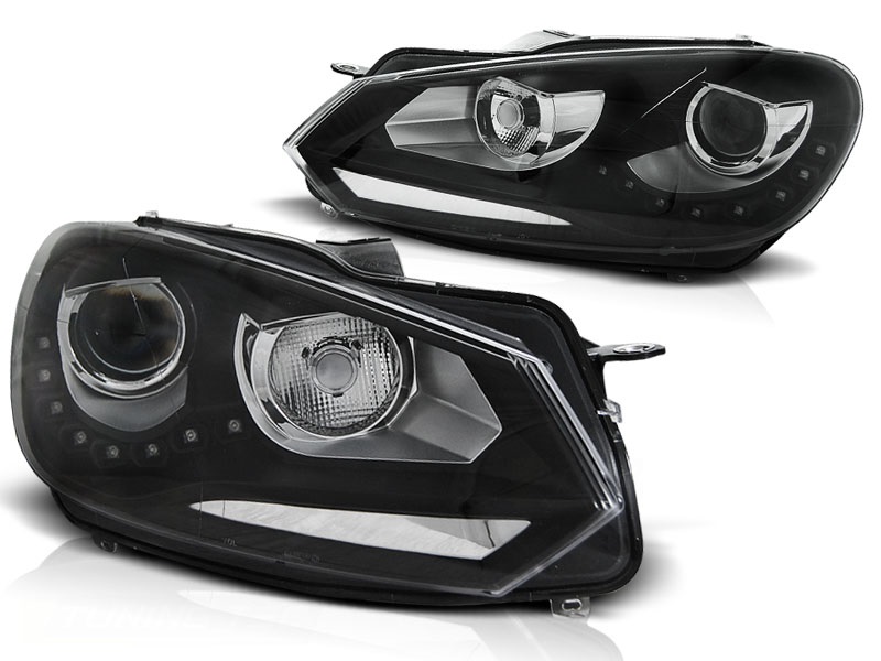 Headlights VW Golf VI Devil Eyes Dlite LED black